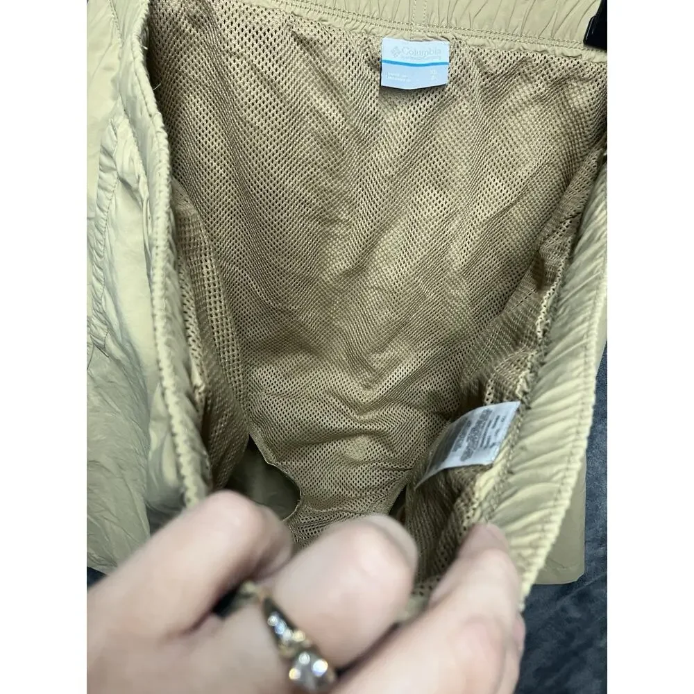 Columbia Khaki Swim Shorts Trunks Mesh Lined Quick Dry Men’s Sz XL Outdoor Hike